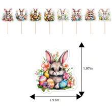 1 set de adornos para tartas de vacaciones, decoraciones de papel para cupcakes de Pascua