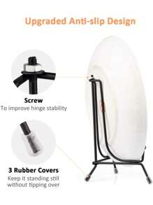 6 件装防滑展示盘架，4 6 8 英寸盘架展示架，相框架，锡画架，可容纳照片、装饰盘、平板电脑和桌面艺术品礼物生日毕业