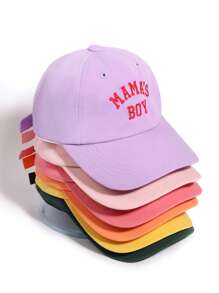 1pc Unisex Letter "MAMA'S" Embroidered Baseball Cap, Korean Minimalist Style, Versatile, Street-Style, Sun-Shading Hat For Spring/Summer Couple - MAMA'S Embroidered Baseball Cap - View 2