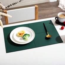 Placemats met vierkant rasterpatroon, hittebestendig, oliebestendig, antislip, waterdicht, isolatie, geschikt voor huis-/hoteldecoratie, 4/6 stuks beschikbaar