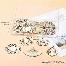 35 Pcs 7 Styles Wedding Angel Theme Unfinished Wood Cutout Charms Heart Cross Sun Wood Slices For Wedding Decoration DIY Printing Art Craft