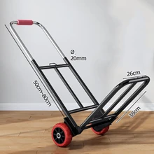 1 pieza Carrito de equipaje plegable para uso doméstico, carritos, carros de carga portátiles, carros pequeños para tirar de cargas pesadas, carros de uso doméstico para transportar mercancías, carros para mover mercancías en oficinas y carros para transportar mercancías en restaurantes. Plegable y fácil de almacenar, son la mejor opción para usuarios domésticos, de oficina y de restaurante para mover mercancías.