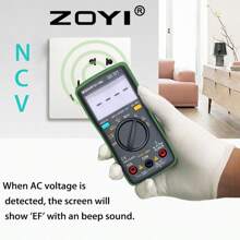 ZOYI Automatic Range Inductance Multimeter ZT-102L Compact And High-Precision Universal Meter With 60H Inductance Range - Green - View 6