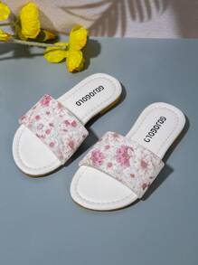 Strandschuhe Rosa Mädchen Sommer Pantoletten geeignet für Zuhause, Reisen und Fotografien, Kinder Outdoor weichbesohlt modische Sandalen kleine Mädchen