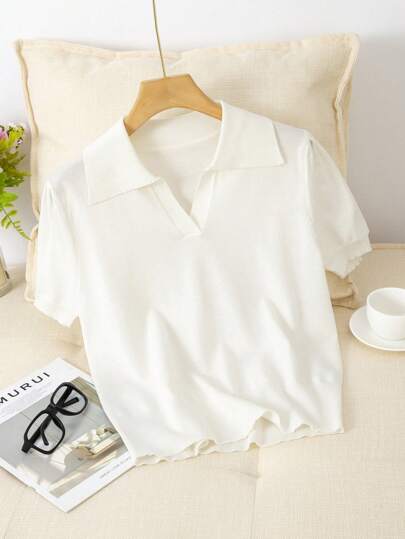 New Polo Summer Women Kit Short Sleeves T Shirt Ladies Casual Tee Top