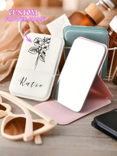 Personalized Makeup Mirror, Customized Bridesmaid Makeup Mirror, Engraved Name & Flower Pocket Mirror, Bridesmaid Gift, Bridal Wedding Gift, Mother's Day Gift, Ideal Gift For Girlfriend, Festival Gift, Birthday Gift,Multi-Functional,Ornamental,Letter,Solid Color,Exquisite,Stylish,Vintage,Modern,Colorful,Leisure,Basics,Casual,Soft,Unique,Customized,Personalized,Custom,Ideal Gifts For Her,Girlfriend,Her,Grandparents,Family,Boyfriend,Friends,Multi-Functional,Ornamental,Letter,Solid Color,Exquisite,Stylish,Vintage,Modern,Colorful,Leisure,Basics,Casual,Soft,Unique,Customized,Personalized,Custom,Ideal Gifts For Her,Girlfriend,Her,Boyfriend,Friends,Customized Mirrors,Easy Comfort