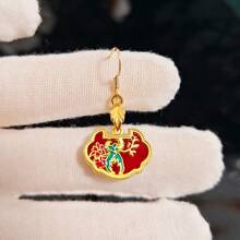 Vintage New Chinese Style Drop Earrings, Long Dangle Design For Party Holiday Daily Wear In Summer