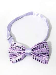 1 pezzo Papillon casual da uomo di colore solido nero/blu/rosso/giallo/argento glitterato a doppio strato, adatto per feste, banchetti, vacanze, regali, esibizioni sul palco, San Valentino