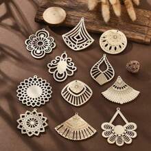 35 Pcs 7 Styles Wedding Angel Theme Unfinished Wood Cutout Charms Heart Cross Sun Wood Slices For Wedding Decoration DIY Printing Art Craft