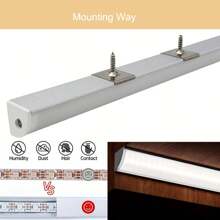 10 pezzi /8 pezzi /6 pezzi /4 pezzi Supporto per strisce LED a canale in alluminio a forma di V, sistema di clip di montaggio per strisce LED, barra luminosa, lampada per mobile, auto (senza strisce luminose)