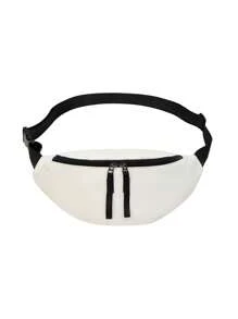 Hot Men's Casual Simple Style Mini Shoulder Bag Men For Mobile Phone Crossbody Bag Men For Student Large Capacity Fanny Pack Backpack Waterproof Waist Bag Men Sling Bag Men Suitable For Commute Beach University School Daily Commute Belt Bag Gym Bag - Beige - View 4