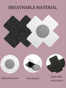 8pcs Glitter Nipple Covers Disposable Sexy Breast Pasties Cover Up Petals Suitable For Daily Wear And Parties