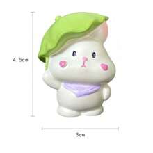 1pc Cute Cartoon Rabbit Figurine, Creative Home Office Decor Gifts Birthday Graduation
