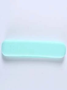 1 pieza Estuche protector de silicona para brochas de maquillaje, bolso de viaje portátil a prueba de polvo para almacenar brochas de maquillaje/lápices/lápiz labial/rímel y otras herramientas cosméticas, bolsa de aseo, bolsa de viaje, almacenamiento de maquillaje, bolsa de playa, vacaciones, artículos esenciales, útiles escolares, artículos esenciales de viaje, para mujer, para dormitorio universitario, para baño