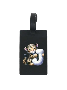 Animal Pattern Initials A-Z, First Letter Luggage Tag Pvc Luggage Tag, Fashionable Animal Design, First Letter Of Name, Carnival Cruise Luggage Tag Personalized Luggage Tag Cute Luggage Tag Id Card Address Card Boarding Pass Portable Luggage Tag Travel Enthusiasts Preferred Gift, Travel Luggage Tag,Baggage Tag,Suitcase Tag,Mother's Day, Best Gift For Travel Enthusiasts. - Black - View 26