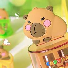 创意新品水豚双孔卷笔刀，设计适合青少年，便携式手动旋转卷笔刀，卡通可爱，批发