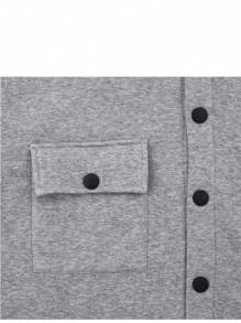 2025 Spring & Autumn Casual Men's Thermal Lined Collared Single Breasted Solid Color Slim Fit Jacket - Light Grey - View 7