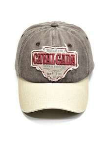 1 pieza Gorra de béisbol estilo callejero informal para pareja con bordado de estampado de letra y estrella, protección UV, visera curvada, tipo gorra de papá, versátil para todas las estaciones