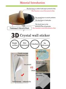 Colorful Life 20pcs Minimalistic Acrylic Mirror Effect Wall Stickers, Rectangular 3D Self-Adhesive Wall Decals For Living Room, Bedroom, Home Decor, Suitable For All Seasons