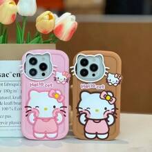Sanrio Étui de protection pour téléphone Sanrio Hello chat Chat autorisé pour les sports, modèle 2025, conception mignonne et pleine couverture antichoc. Design nœud adorable et populaire pour fille.
