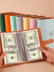 100 piezas Organizador de presupuesto tipo sobre con hojas sueltas, organizador de ahorro de dinero, estilo minimalista, conveniente, bolsa de almacenamiento de hojas sueltas multifuncional