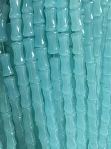 50pcs Bamboo Glaze Beads, Chinese Style Cylider Diy Bracelet Making Craft Jewelry Making Supplies For Necklace, Bracelet, Hair Clip