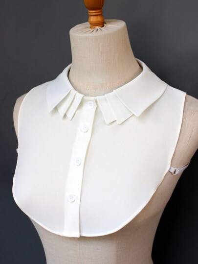 1pc Layered Peter Pan Collar Fashion Detachable False Lapels Decoration, Elegant Academic Style, Suitable For Spring, Summer, Autumn And Winter