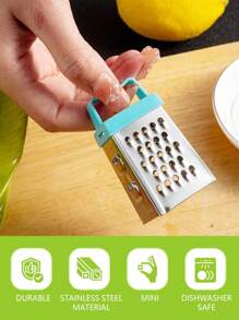 1pc Mini Garlic Grater, Stainless Steel Cheese Ginger Vegetable Spices Small Grater For Kitchen,Stainless Steel Mini Cheese Grater,Creative Small Box Graters For Kitchen Slicer, Cheese, Potato, Squash, Zucchini, Carrots, Lemons And Cucumbers,Ginger, Vegetable,Stainless Steel Four-Sided Planer,Multi-Function Vegetable Grater,Mini Cheese Grater, Professional Box Grater, Stainless Steel With 4 Sides,Kitchen Gadgets