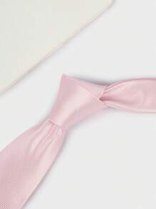 1 pieza Corbata de unicolor con estampado de cuadros, de moda, ancho de 7cm