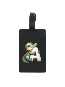 Animal Pattern Initials A-Z, First Letter Luggage Tag Pvc Luggage Tag, Fashionable Animal Design, First Letter Of Name, Carnival Cruise Luggage Tag Personalized Luggage Tag Cute Luggage Tag Id Card Address Card Boarding Pass Portable Luggage Tag Travel Enthusiasts Preferred Gift, Travel Luggage Tag,Baggage Tag,Suitcase Tag,Mother's Day, Best Gift For Travel Enthusiasts. - Black - View 30