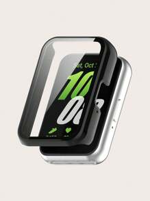 1 pieza Carcasa protectora de unicolor compatible con Samsung Galaxy Fit 3, carcasa dura de cobertura total - Galaxy Fit 3 - Ver 16
