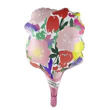 1pc Mother's Day Balloon: Heart-Shaped Floral Bouquet Balloon With Bowties, Happy Mother's Day Party Decorations - Multicolor - View 6