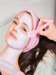 10 stuks/set gezichtsmaskerverzorgingsset - roze, inclusief verstelbare hoofdband, maskerkom, stok, schraper, siliconenborstel, spuitfles, pof, zachte antislip hoofdband, voor het wassen van het gezicht, baden, yoga, hardlopen