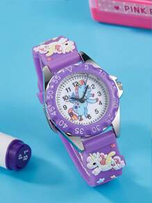 1pc Cute Unicorn Silicone Electronic Watch, Suitable For Daily Wear, Birthdays, Other Holiday Gifts