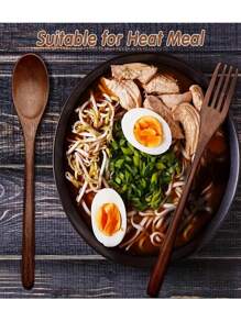 2/5/10 件手工制作可重复使用天然木勺子和叉子，家用饭勺、汤勺和沙拉叉