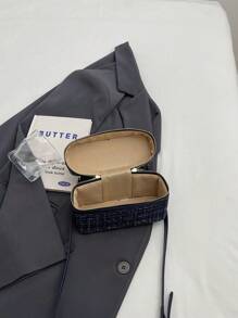 1 件女士时尚手提包，方形优雅斜挎单肩包，蓝色 - 藍色 - 查看 8