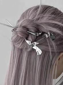 1 pezzo Accessorio per capelli con perle finte in stile cinese elegante, adatto per raccolti, versatile, fermagli per acconciature estive, accessorio per chignon, articolo scolastico
