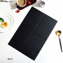 Placemats met vierkant rasterpatroon, hittebestendig, oliebestendig, antislip, waterdicht, isolatie, geschikt voor huis-/hoteldecoratie, 4/6 stuks beschikbaar