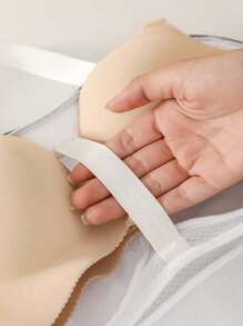 1 件 3D 网状纹理胸罩洗衣袋，简易涤纶胸罩清洁袋，带松紧带和软骨框架，防止变形，适用于家用洗衣机 - 彩色 - 查看 10