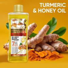 5pcs Turmeric Body Oil, Massage Oil ForFace, Legs, Hands And Back, NaturalIngredients, Suitable For All SkinTypes, Skin Care, Moisturising, WithTurmeric Aroma, Suitable For BothMen And Women