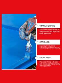 Pintura a base de agua antioxidante para metales, imprimación metálica impermeable y anticorrosiva, pintura de renovación, disponible en múltiples colores - Multicolor - Ver 6