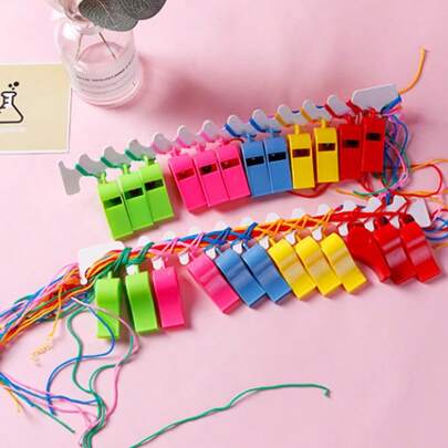 24pcs/Set Colorful Cheering Referee Whistle