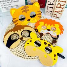 12 Stücke Safari-Dschungel Tier-Filzmasken, Wildtier-Themen-Partybedarf Für Geburtstag, Festival, Cosplay