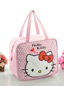 Sanrio 1pc schattige Kitty dikke waterdichte draagbare lunchtas met geïsoleerde lunchboxtas Cartoon kinder bento-tas geïsoleerde tas