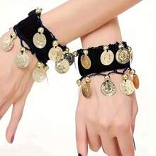 زوج من أساور الرقص الشرقي للأداء، أساور تزيين اليد، أساور علاقة لمسابقات الرقص، أساور لأداء الرقص الشعبي، مناسبة لعروض الرقص - متعدد الألوان - مشاهدة 10