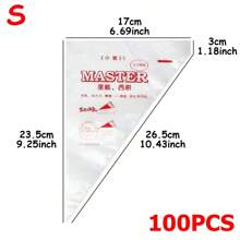 50-100pcs Transparent Cream Pastry Bag Multiple Sizes Available Thickened Cream Bag Cake Cookies Decorative Tools Household Kitchen Baking Tools - Clear - View 16
