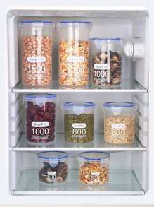 1pc Food Storage Box Storage Jar Plastic Jar Household Kitchen Storage Jar Storage Jar Grain Sealed Jar