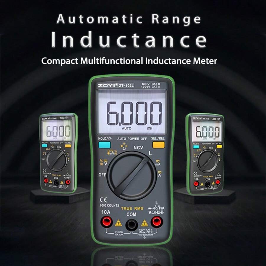 ZOYI Automatic Range Inductance Multimeter ZT-102L Compact And High-Precision Universal Meter With 60H Inductance Range
