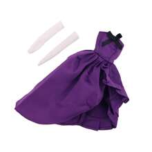 娃娃装扮衣柜娃娃精致可爱的薄纱连衣裙带袖套，适合约会、下午活动（不含娃娃） - 11.5吋娃娃配件 - 查看 10