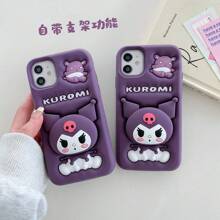Sanrio Custodia in silicone 3D compatibile con Apple 16/15 con cartone animato Sanrio Kuromi/Kitty, custodia protettiva per telefono tridimensionale carina, regalo perfetto per amici o festività/per sport